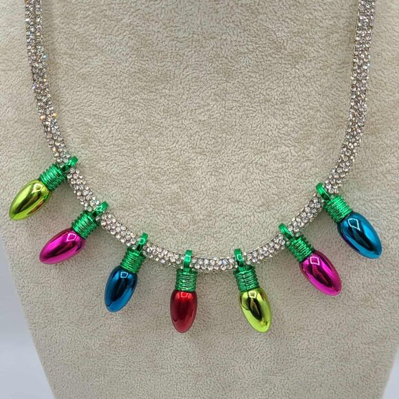 Betsey Johnson Holiday Lights Necklace NEW!  NWT! Christmas - Picture 11 of 13